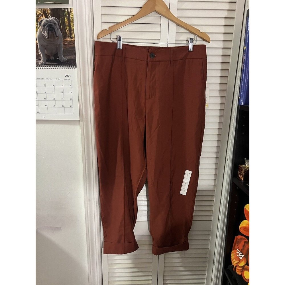 A New Day Women's High-Rise Slim Fit Effortless Pintuck Ankle Pants Size 16
